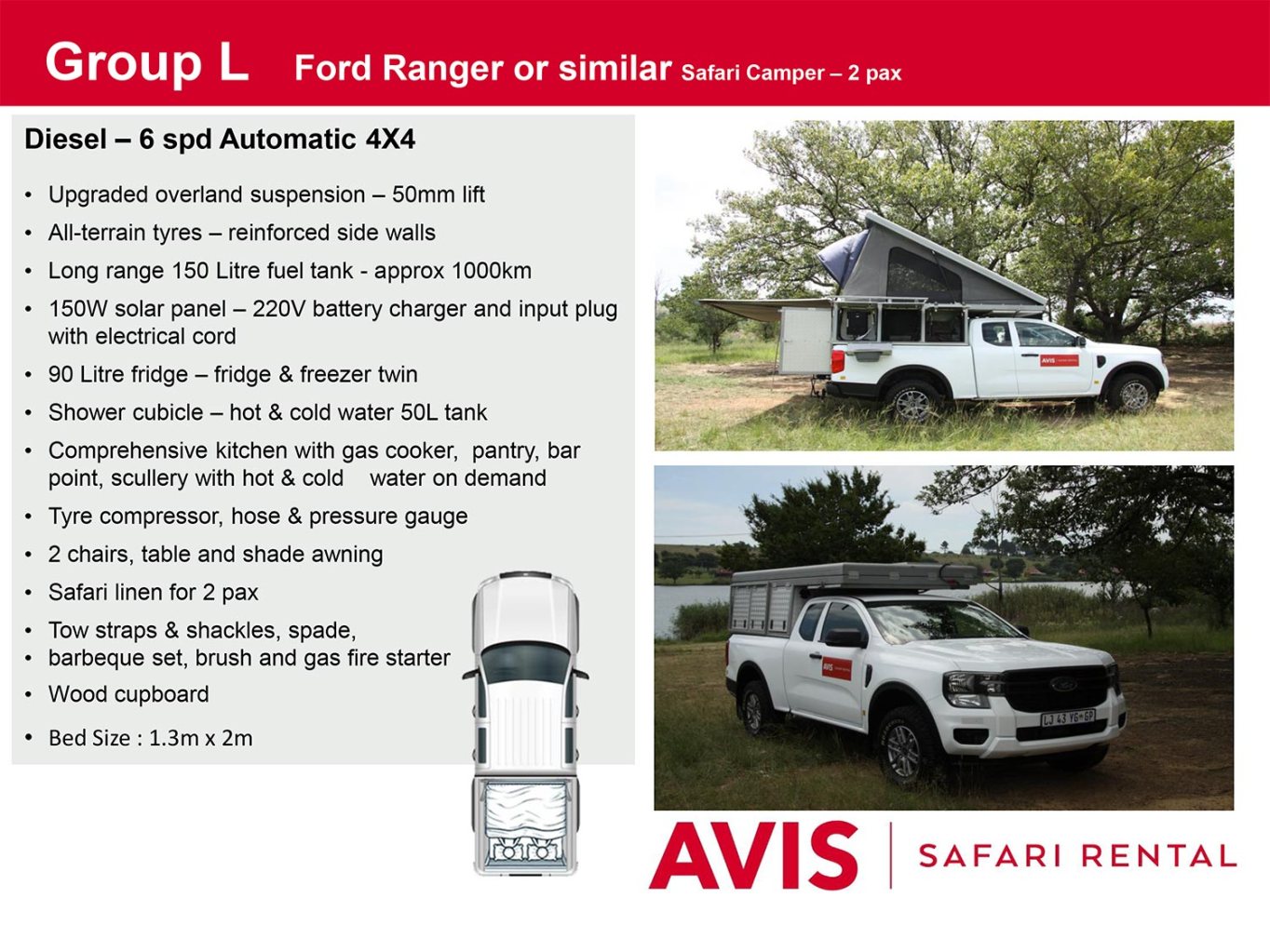 Avis 4x4 Safari Rental Group L