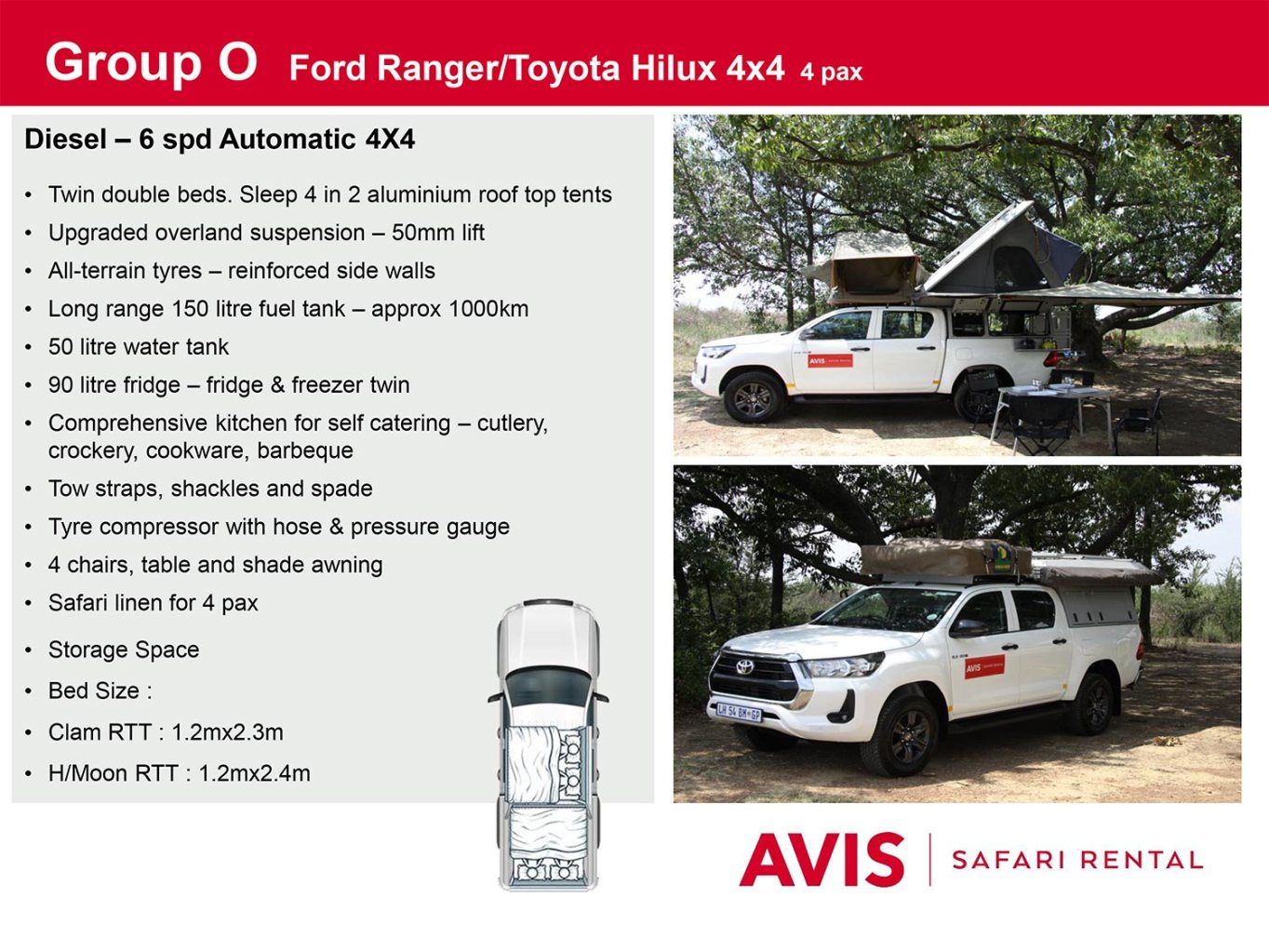Avis 4x4 Safari Rental Group O